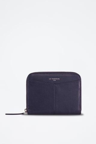Cartera y tarjetero de piel - Azul marino