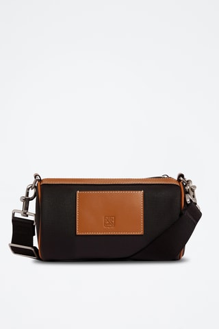 Bandolera de piel - Negro