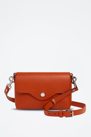 Bolso de mano de piel - Marrón