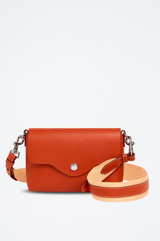 Bolso de mano de piel - Marrón