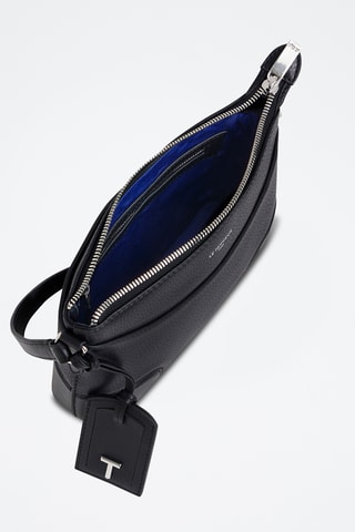 Bandolera de piel - Negro