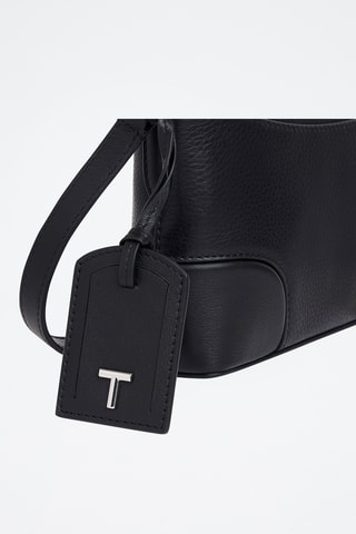 Bandolera de piel - Negro