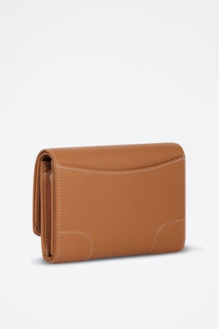 Cartera de piel - Marrón