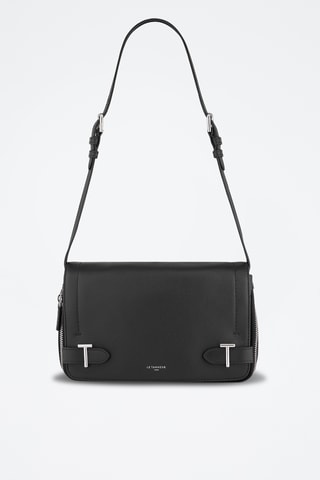 Bandolera de piel - Negro