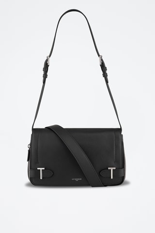Bandolera de piel - Negro