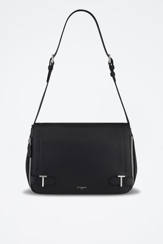 Bandolera de piel - Negro