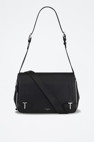 Bandolera de piel - Negro