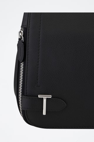 Bandolera de piel - Negro