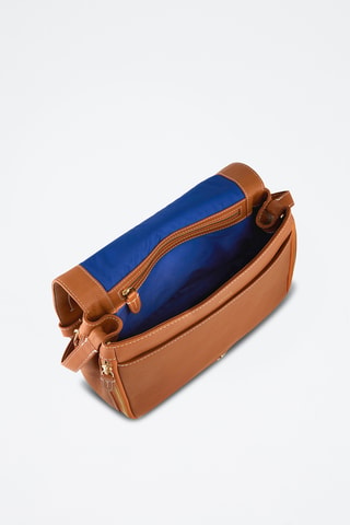 Bandolera de piel - Marrón