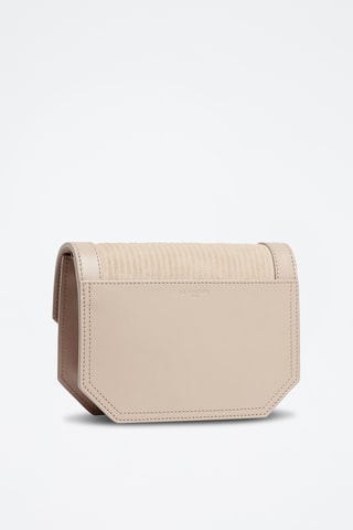Bandolera de piel - Beige