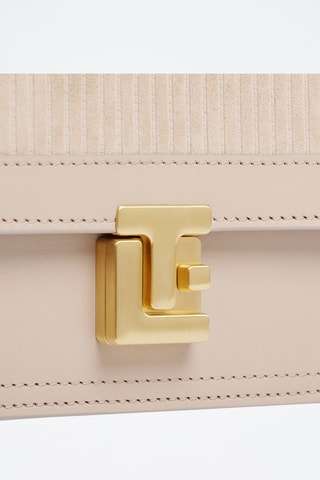 Bandolera de piel - Beige