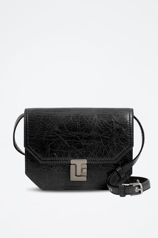 Bandolera de piel - Negro