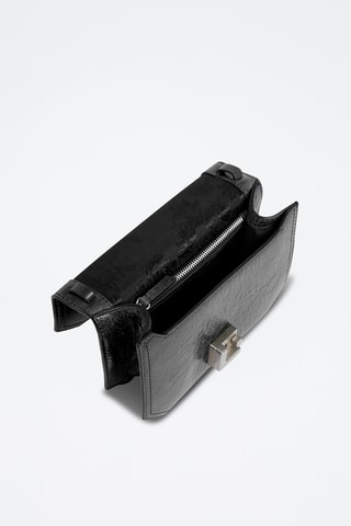 Bandolera de piel - Negro