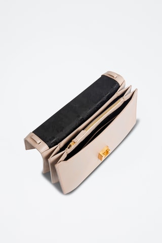 Bandolera de piel - Beige