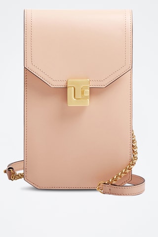 Bolso de mano de piel - Beige