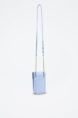 Bandolera de piel - Azul claro