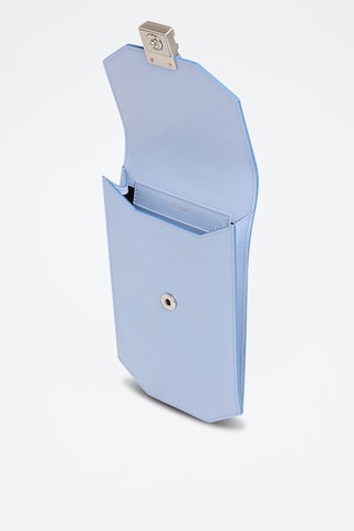 Bandolera de piel - Azul claro