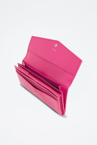 Cartera de piel - Fucsia