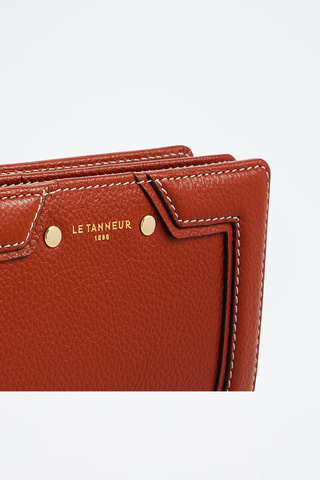 Cartera de piel - Marrón