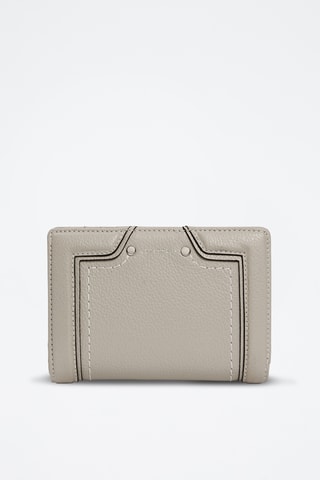 Cartera de piel - Gris