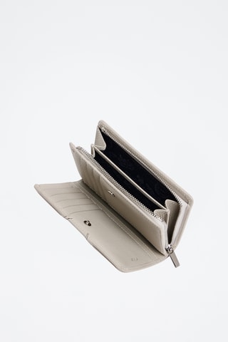 Cartera de piel - Gris