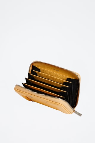 Porte-cartes en cuir - Jaune
