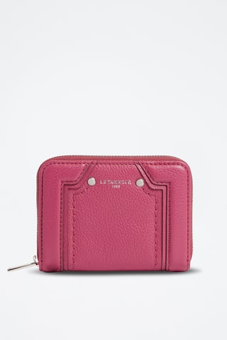 Porte-cartes en cuir - Fuchsia