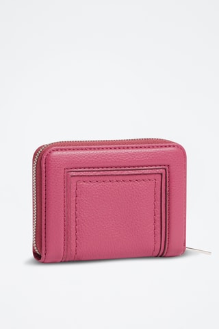 Porte-cartes en cuir - Fuchsia