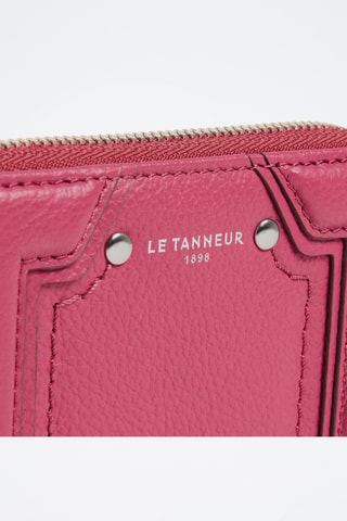 Porte-cartes en cuir - Fuchsia
