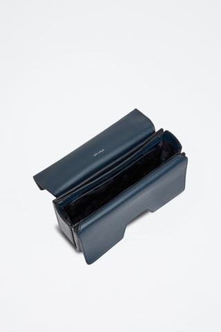 Bandolera de piel - Azul marino