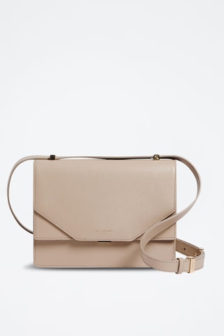 Bandolera de piel - Beige