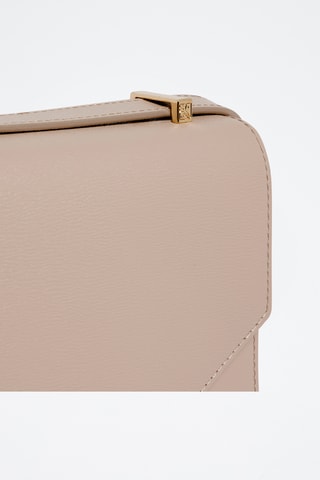 Bandolera de piel - Beige