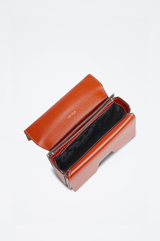 Bandolera de piel - Marrón