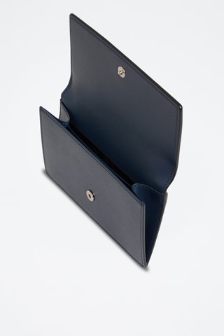 Porte-cartes en cuir - Bleu marine