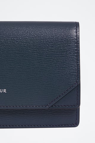 Porte-cartes en cuir - Bleu marine