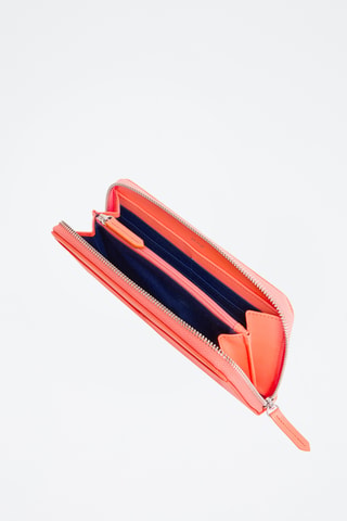 Cartera de piel - Naranja