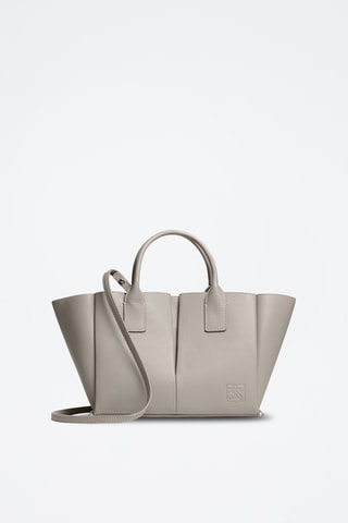 Bolso de piel - Gris claro