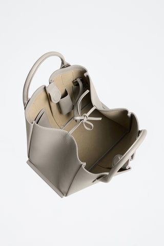 Bolso de piel - Gris claro