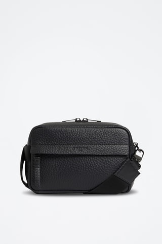 Bandolera de piel - Negro