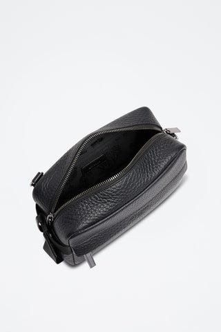 Bandolera de piel - Negro