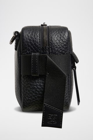 Bandolera de piel - Negro
