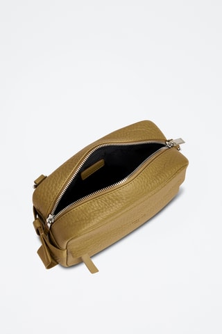 Bandolera de piel - Caqui