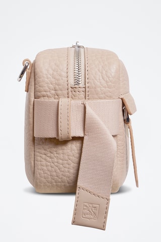 Bandolera de piel - Beige