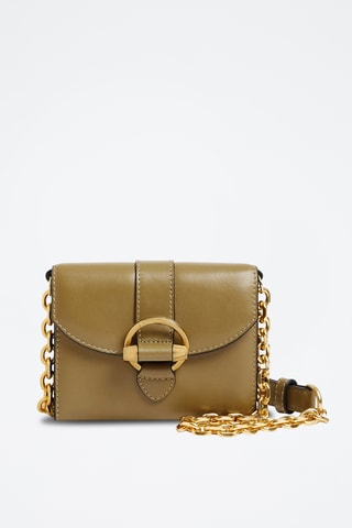 Cartera de piel - Caqui