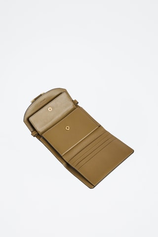 Cartera de piel - Caqui