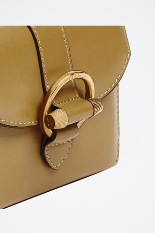 Cartera de piel - Caqui