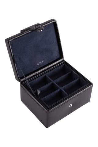 Coffret boutons de manchette en cuir - Noir