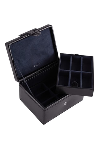 Coffret boutons de manchette en cuir - Noir