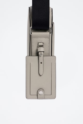Bandolera de piel - Gris