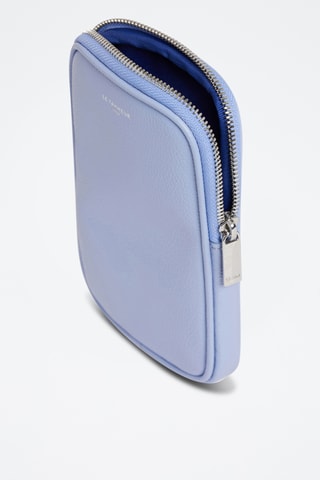Bandolera de piel - Azul claro